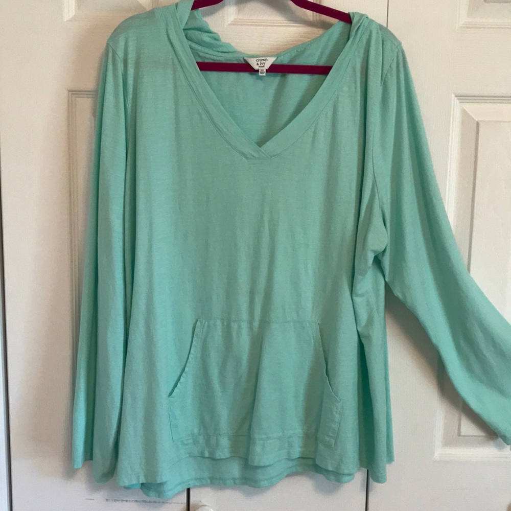 Crown & Ivy Hooded T-shirt - Size 3X